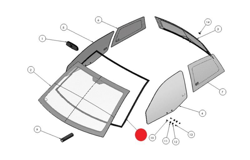 USZCZELKA SZYBY CZOŁOWEJ AIXAM 2010 ZAMIENNIK