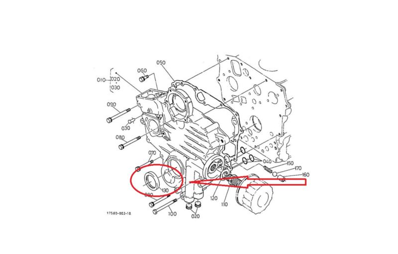 USZCZELNIACZ WAŁU KUBOTA Z402 AIXAM