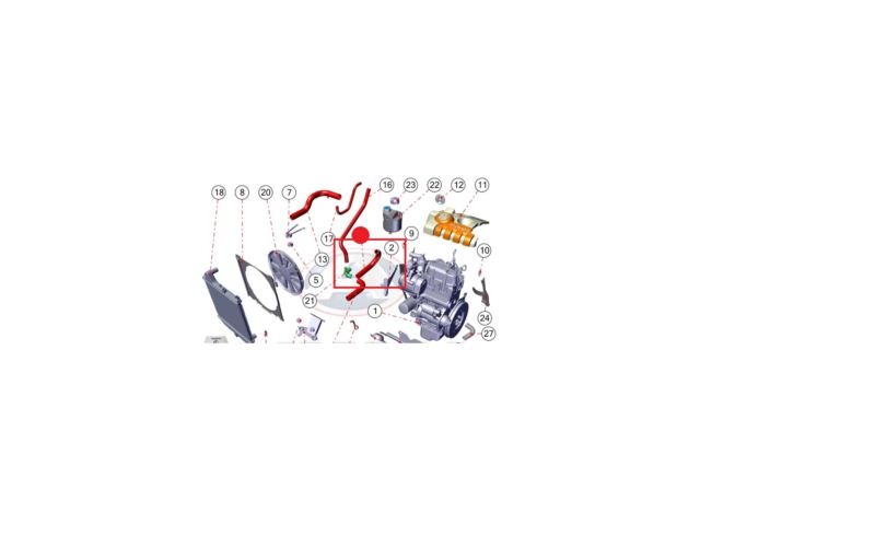 PRZEWÓD WĄŻ CHŁODNICY AIXAM KUBOTA Z482 E4B