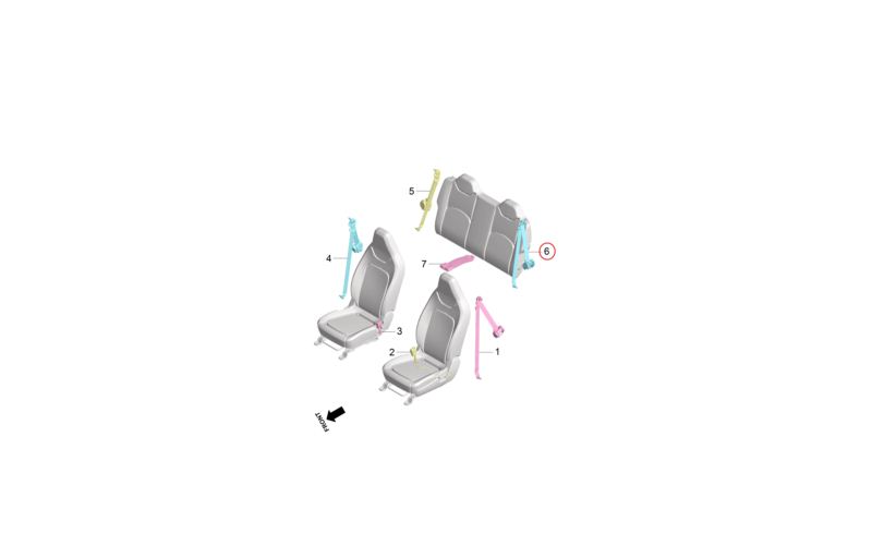 PAS BEZPIECZEŃSTWA LEWY TYŁ BAW PONY ORYGINAŁ