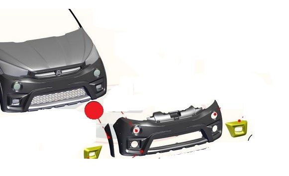 NAKŁADKA BOCZNA ZDERZAKA PRAWA AIXAM CROSS EMOTION