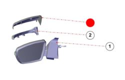 NAKŁADKA LUSTERKO LEWE AIXAM GAMME SENSATION CHROM