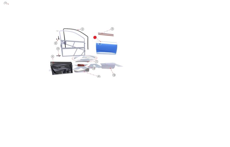 POSZYCIE DRZWI PRAWE AIXAM GAMME AMBITION BIAŁE