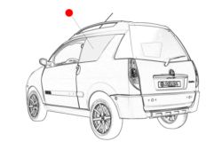 SZYBA LEWA TYŁ AIXAM CROSSLINE 2010 CIEMNA