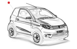 SZYBA PRAWA TYŁ AIXAM CITY SENSATION CIEMNA