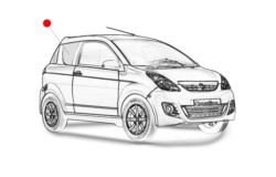 SZYBA PRAWA TYŁ AIXAM CROSSLINE 2010 CIEMNA