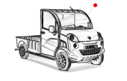 SZYBA PRZEDNIA CZOŁOWA AIXAM MULTITRUCK 2010-