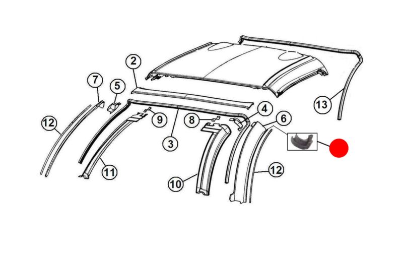USZCZELKA DACHU PRZEDNIA KOMPLET AIXAM SCOUTY 08