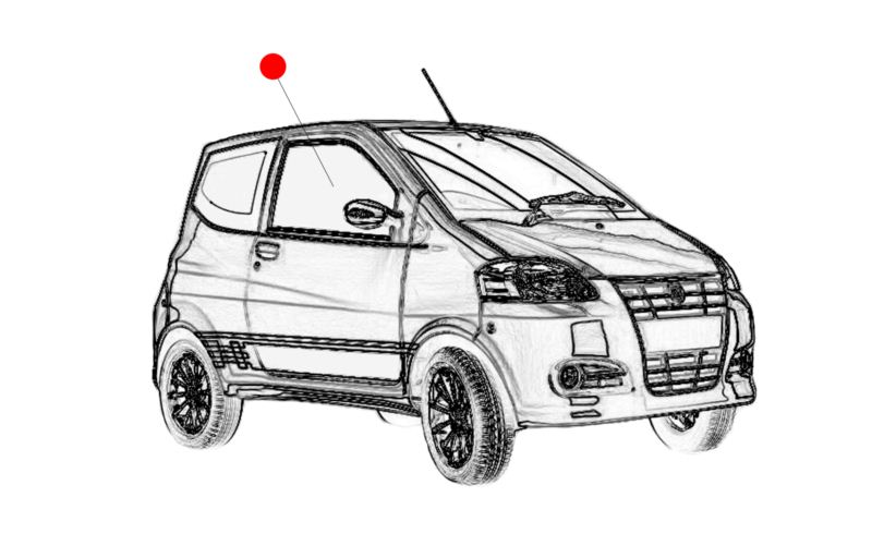 SZYBA PRAWA DRZWI CASALINI M10