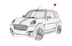 SZYBA LEWA DRZWI CHATENET CH26 ORYGINAŁ