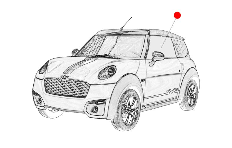 SZYBA LEWA DRZWI CHATENET CH26 ORYGINAŁ