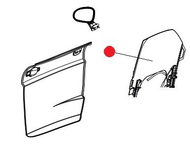 SZYBA PRAWA DRZWI CHATENET CH40 CH46 ORYGINAŁ