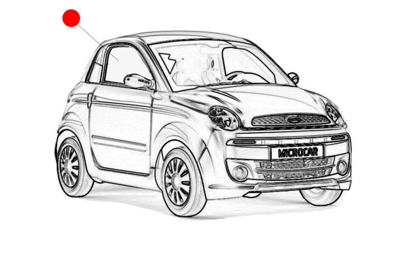 SZYBA PRAWA DRZWI DUE II ZAMIENNIK