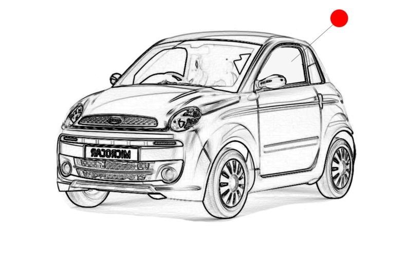 SZYBA LEWA DRZWI DUE II ZAMIENNIK