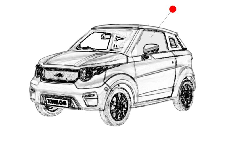 SZYBA LEWA DRZWI JDM XHEOS