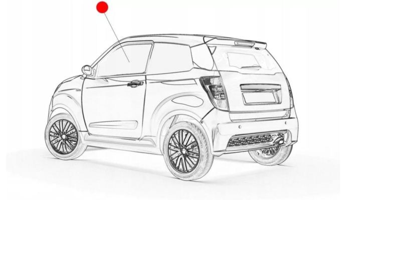 SZYBA LEWA DRZWI LIGIER JS50 ZAMIENNIK